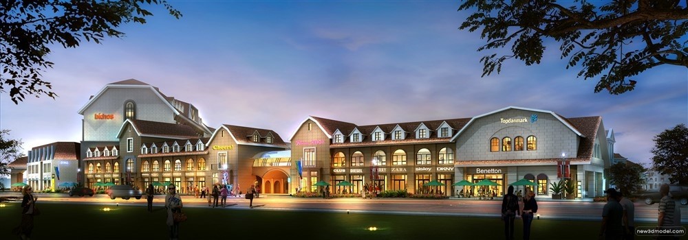 3D Models of Commercial Building – Exterior 3D Scenes – 810 – VRAY - thumbnail 5