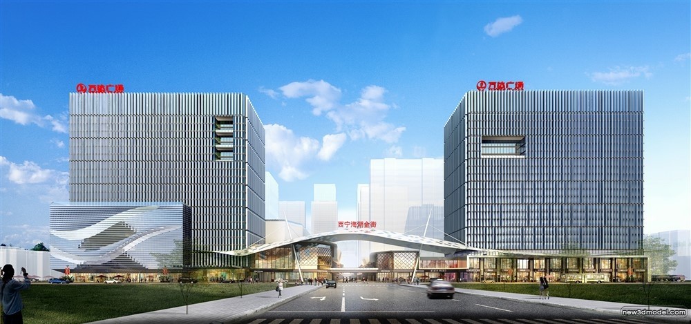 3D Models of Commercial Building – Exterior 3D Scenes – 812 – VRAY - thumbnail 3