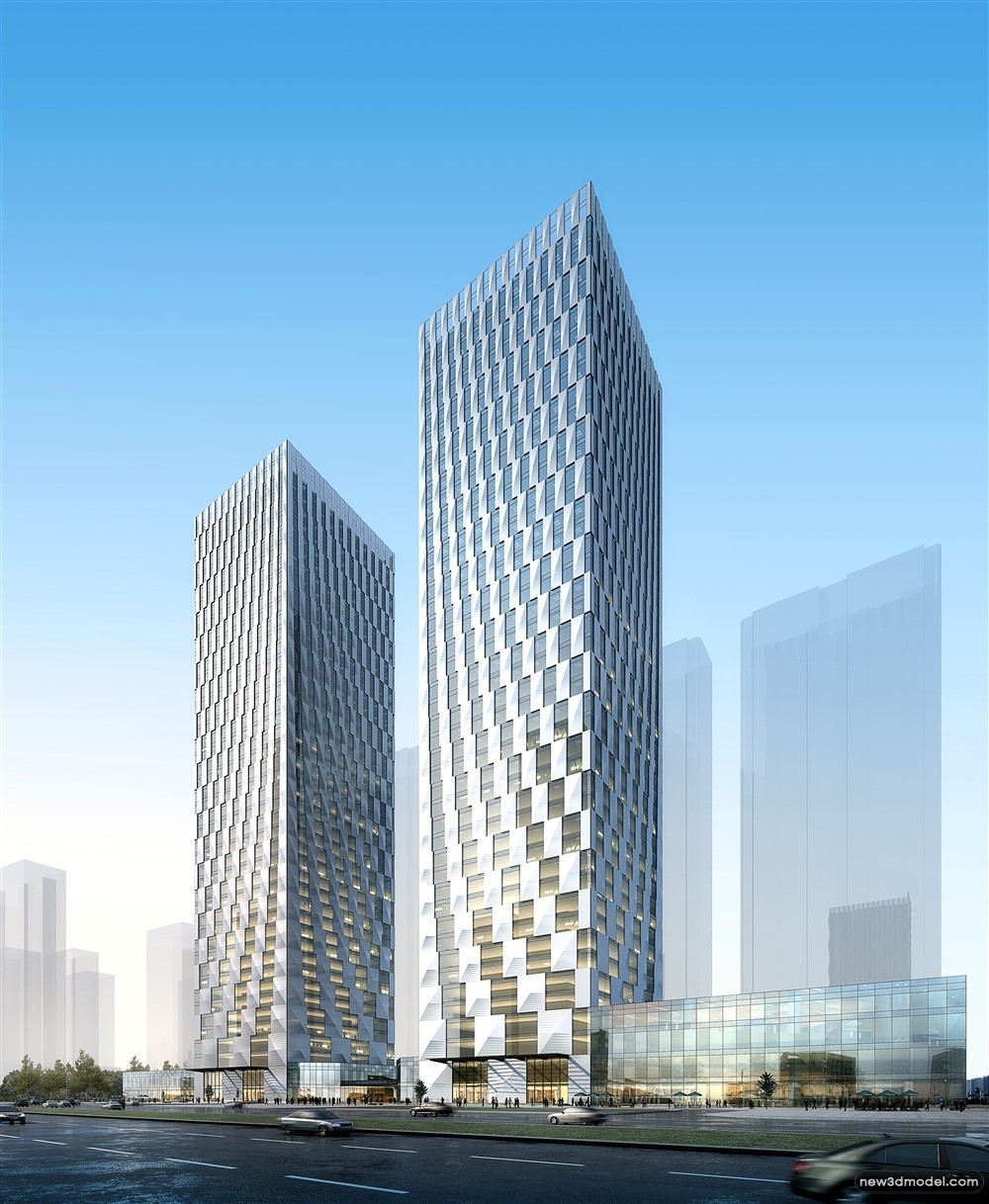 3D Models of Commercial Building – Exterior 3D Scenes – 812 – VRAY - thumbnail 4