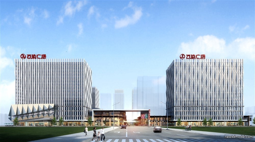 3D Models of Commercial Building – Exterior 3D Scenes – 812 – VRAY - thumbnail 2