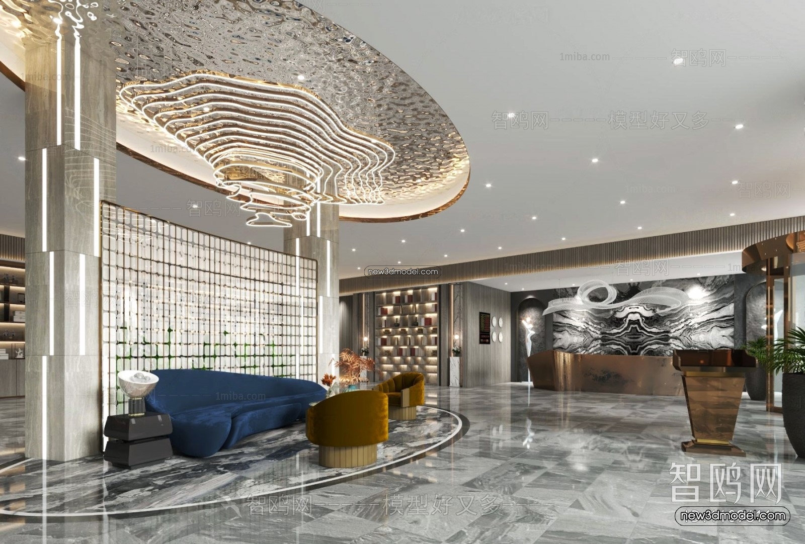 Interior 3D Model of Sales Office – 3D Scene – 069 – VRAY - thumbnail 2