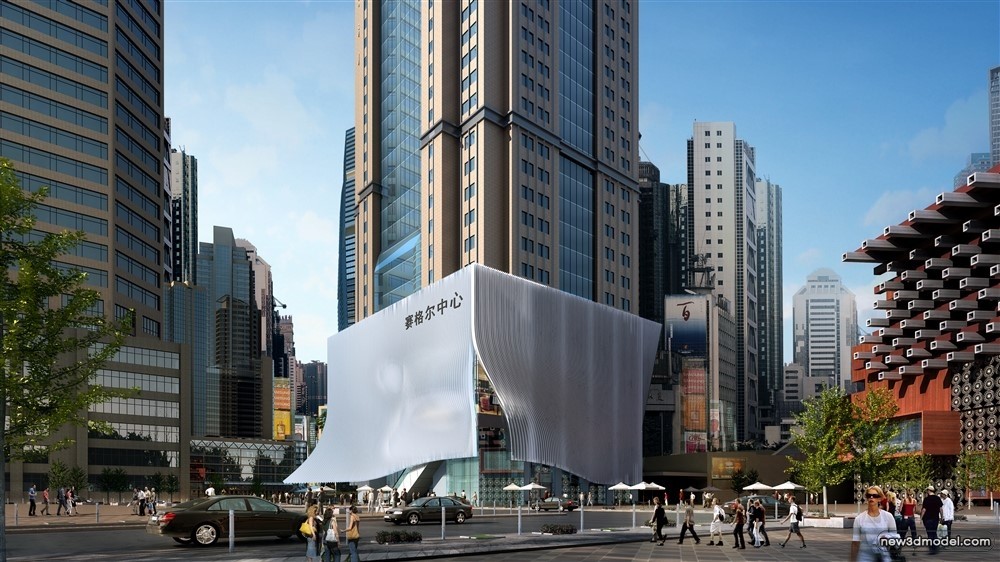 3D Models of Commercial Building – Exterior 3D Scenes – 375 – VRAY - thumbnail 3