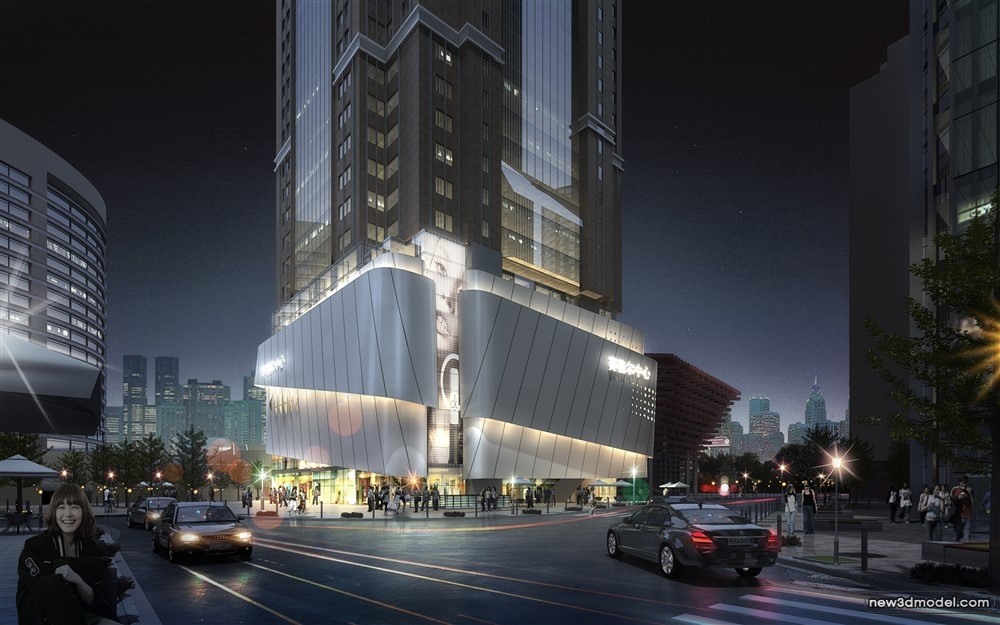 3D Models of Commercial Building – Exterior 3D Scenes – 375 – VRAY - thumbnail 2