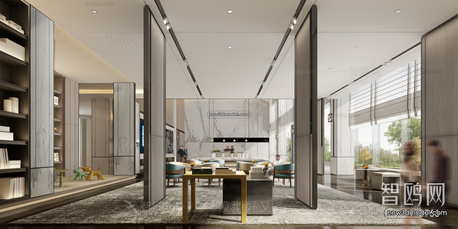 Interior 3D Model of Sales Office – 3D Scene – 075 – VRAY - thumbnail 2