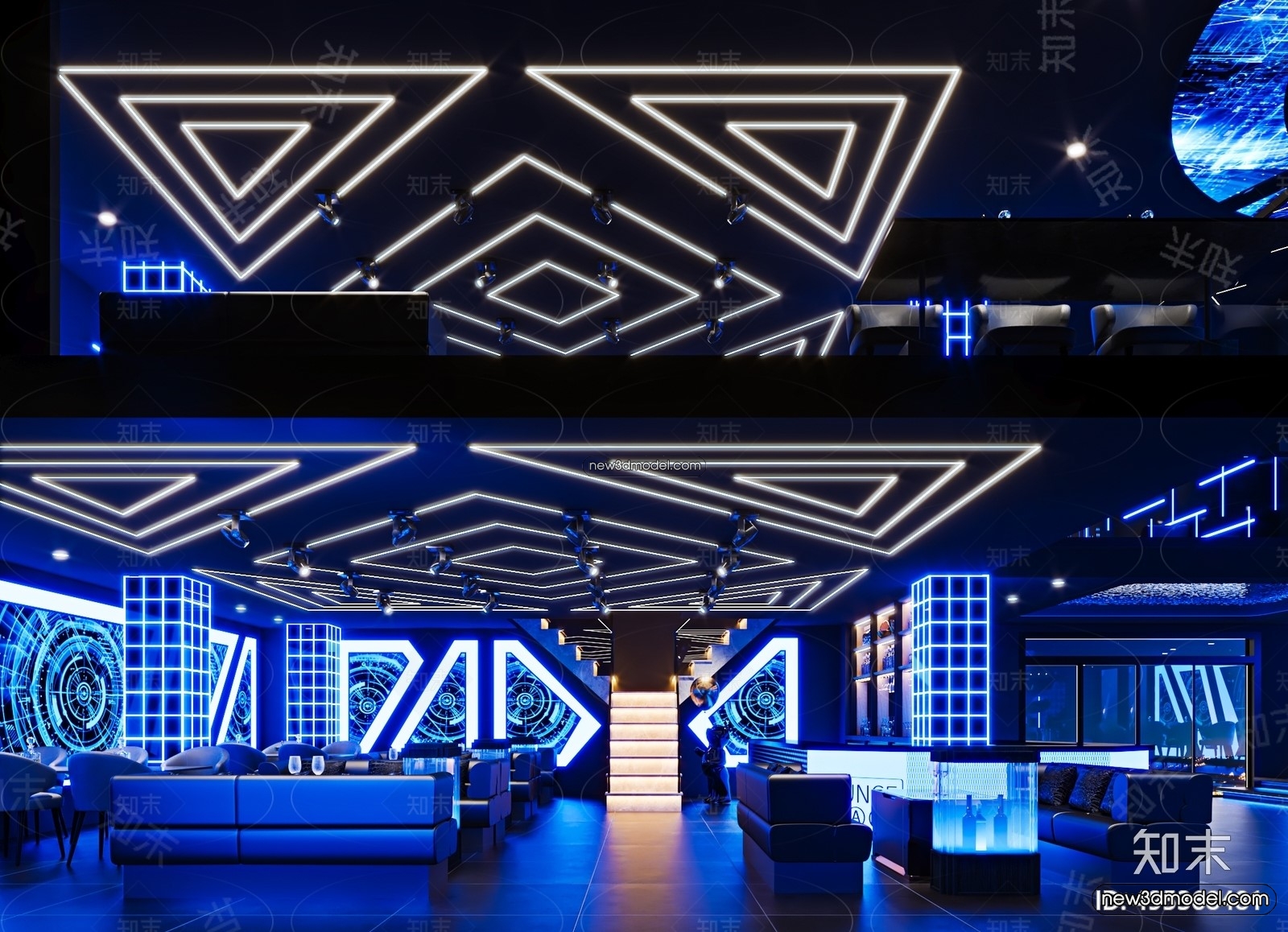 Interior 3D Model of Bar – 3D Blocks – 054 – VRAY - thumbnail 3