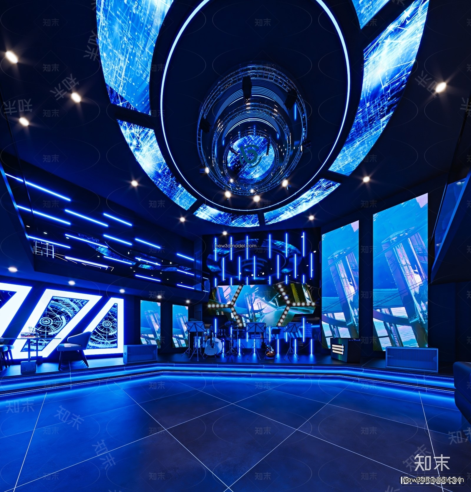 Interior 3D Model of Bar – 3D Blocks – 054 – VRAY - thumbnail 2