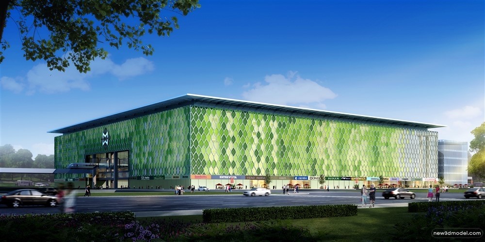 3D Models of Commercial Building – Exterior 3D Scenes – 816 – VRAY - thumbnail 3