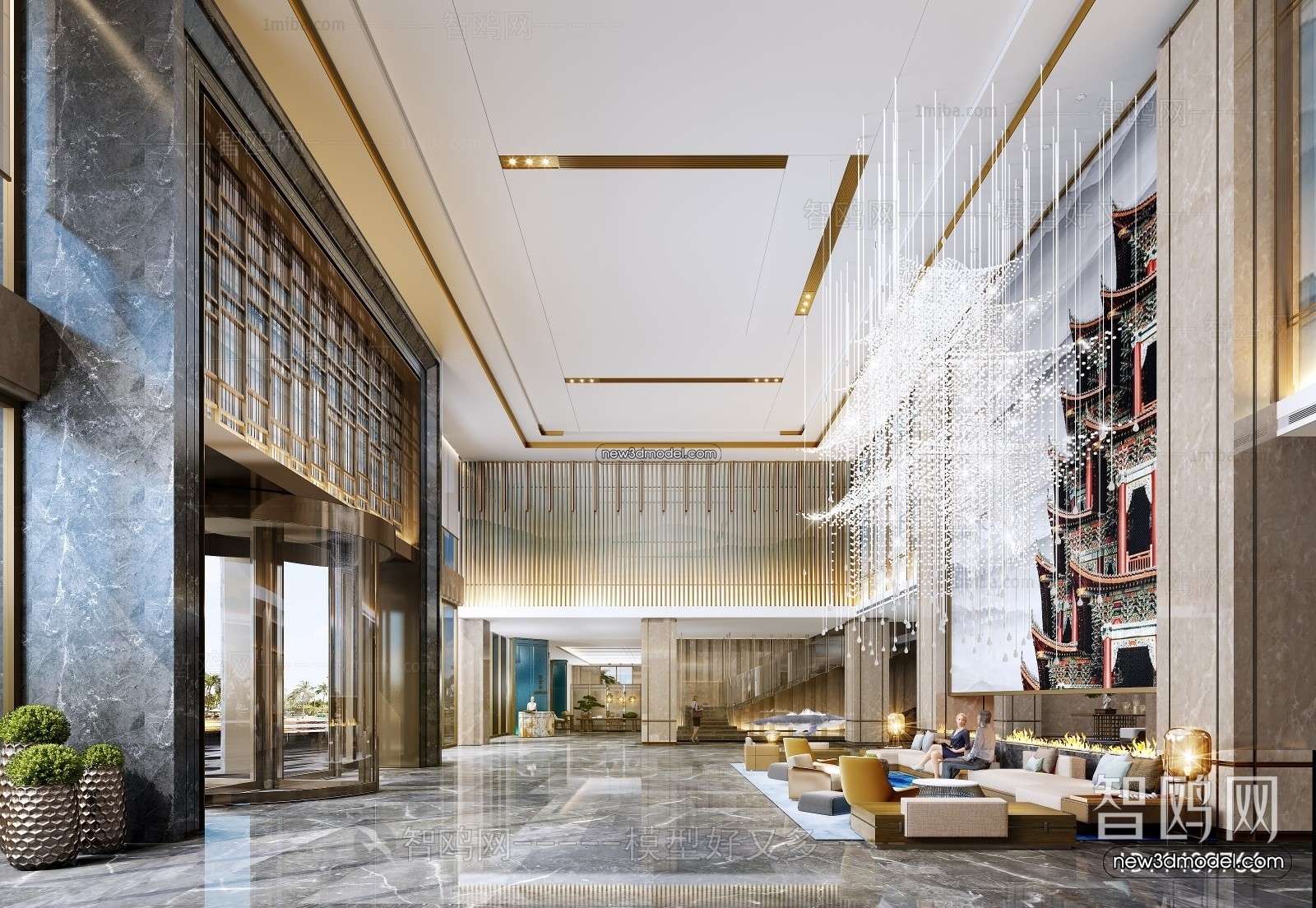 Interior 3D Model of Sales Office – 3D Scene – 078 – VRAY - thumbnail 3