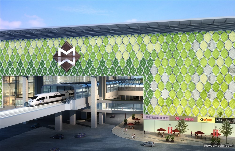 3D Models of Commercial Building – Exterior 3D Scenes – 816 – VRAY - thumbnail 4