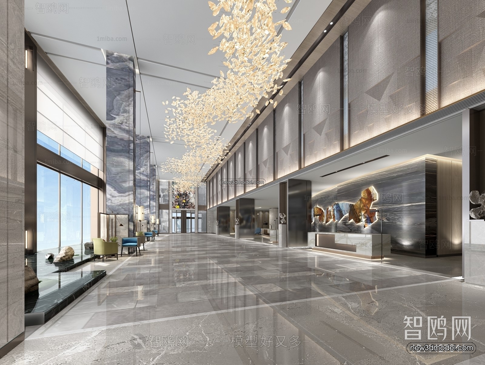 Interior 3D Model of Sales Office – 3D Scene – 081 – VRAY - thumbnail 2