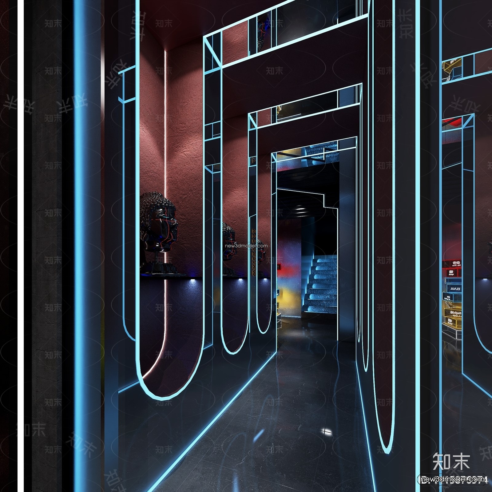 Interior 3D Model of Bar – 3D Blocks – 057 – VRAY - thumbnail 2