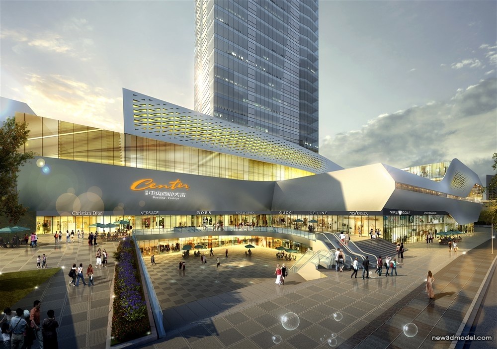 3D Models of Commercial Building – Exterior 3D Scenes – 384 – VRAY - thumbnail 3