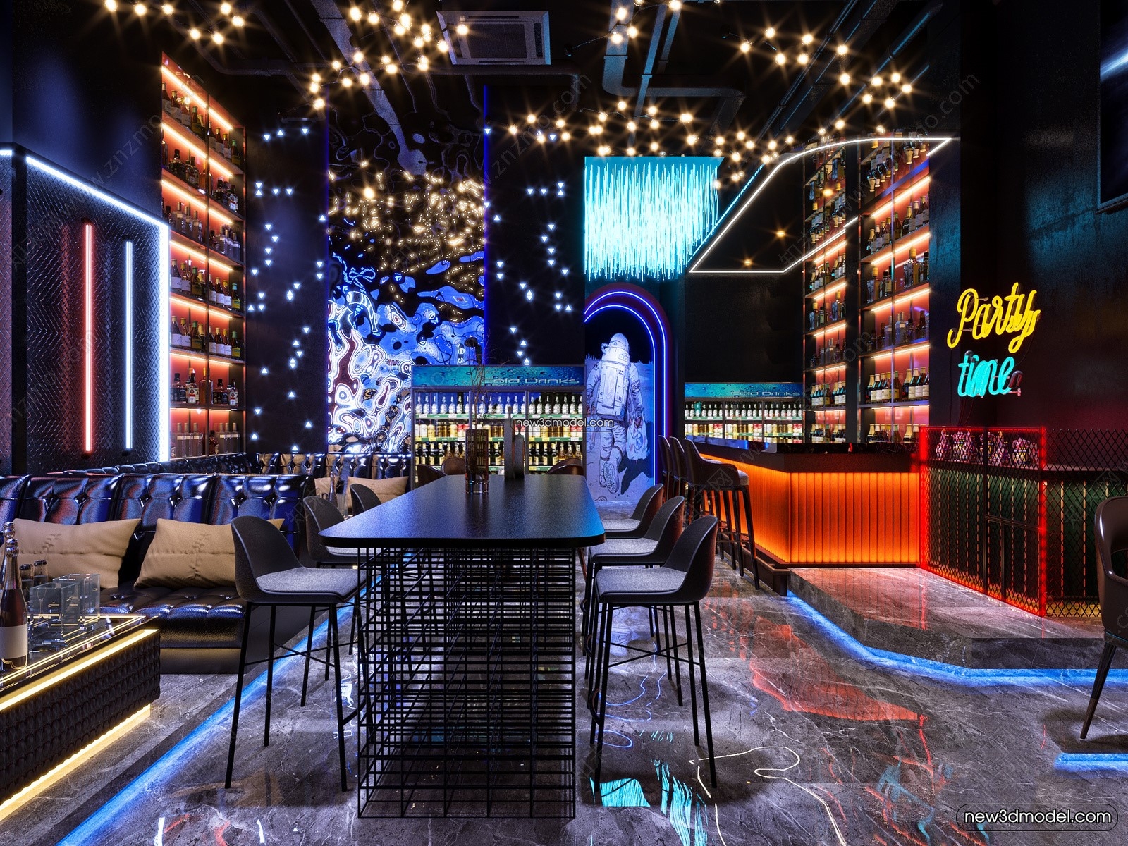 Interior 3D Model of KTV – 3D Blocks – 060 – VRAY - thumbnail 2