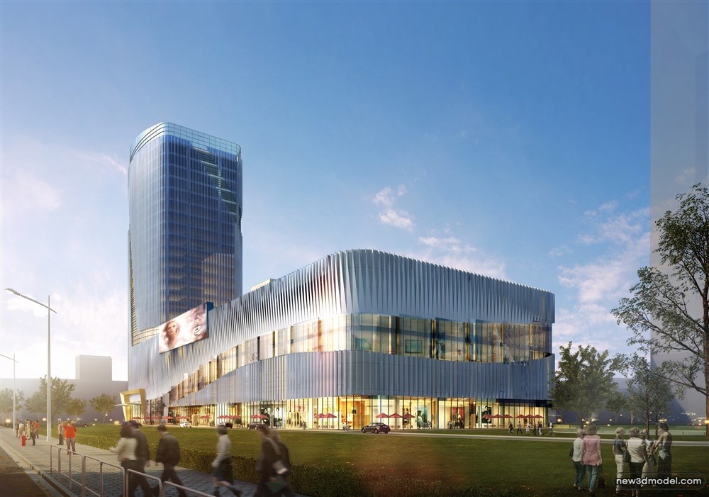 3D Models of Commercial Building – Exterior 3D Scenes – 385 – VRAY - thumbnail 2