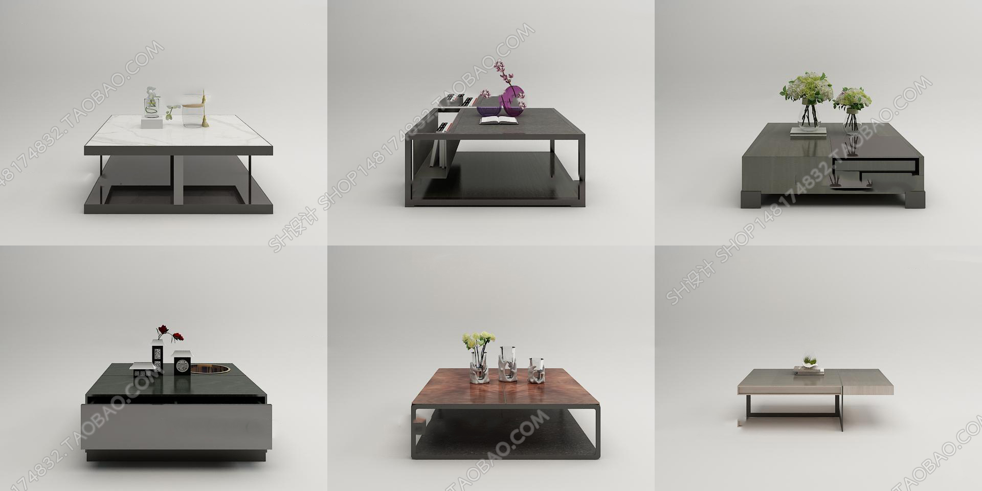 3DSKY MODELS – COFFEE TABLE 3D MODELS – 010 - thumbnail 1