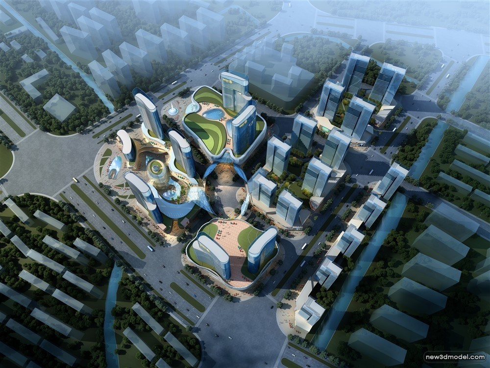 3D Models of Commercial Building – Exterior 3D Scenes – 827 – VRAY - thumbnail 4