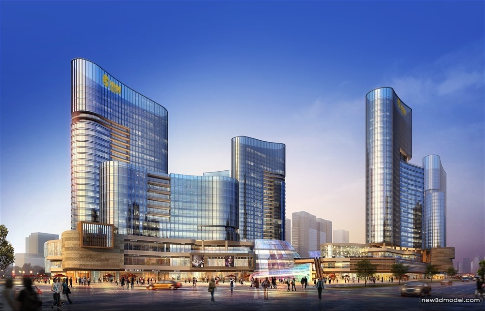 3D Models of Commercial Building – Exterior 3D Scenes – 827 – VRAY - thumbnail 5