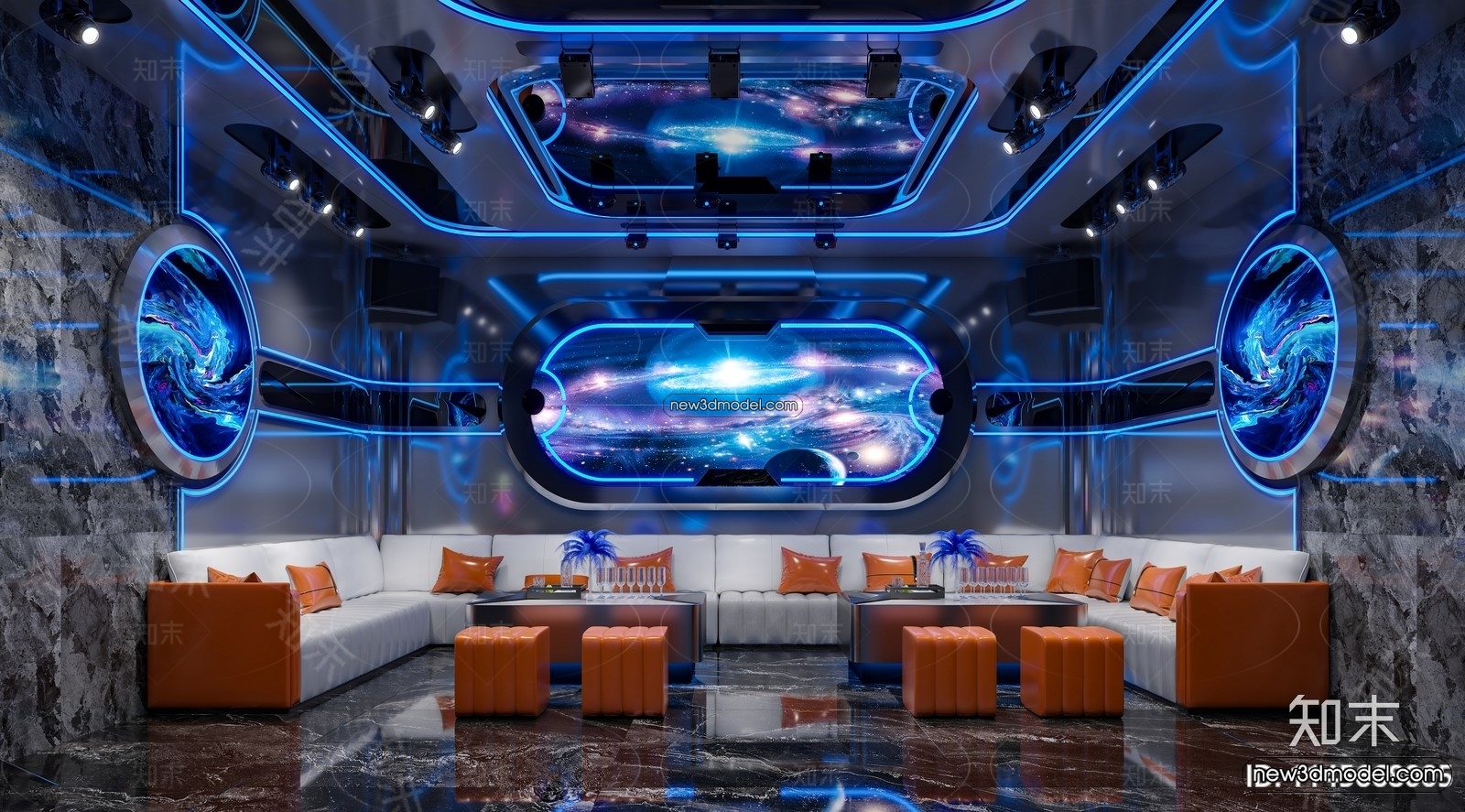 Interior 3D Model of KTV – 3D Blocks – 104 – VRAY - thumbnail 3