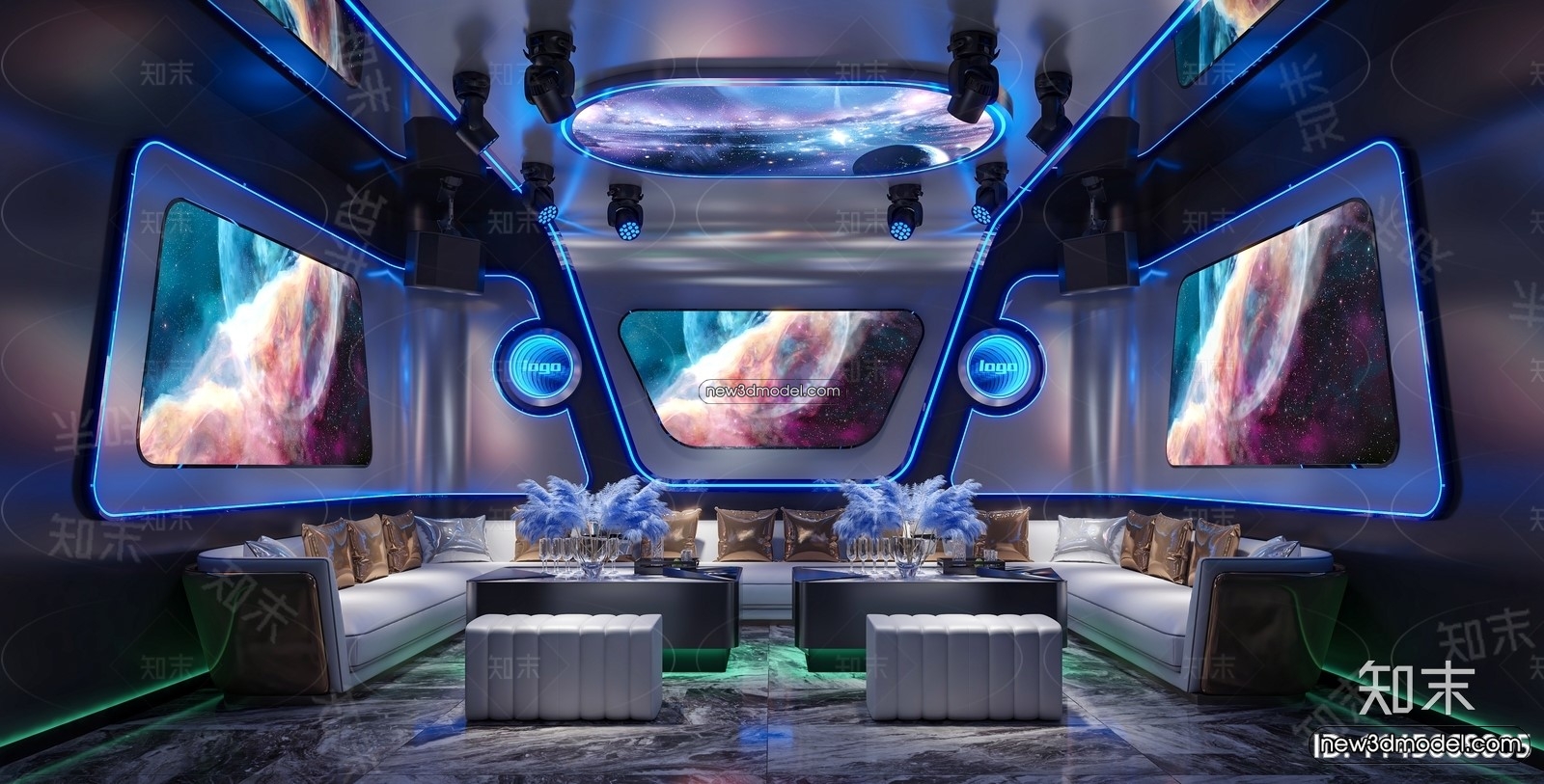 Interior 3D Model of KTV – 3D Blocks – 104 – VRAY - thumbnail 2