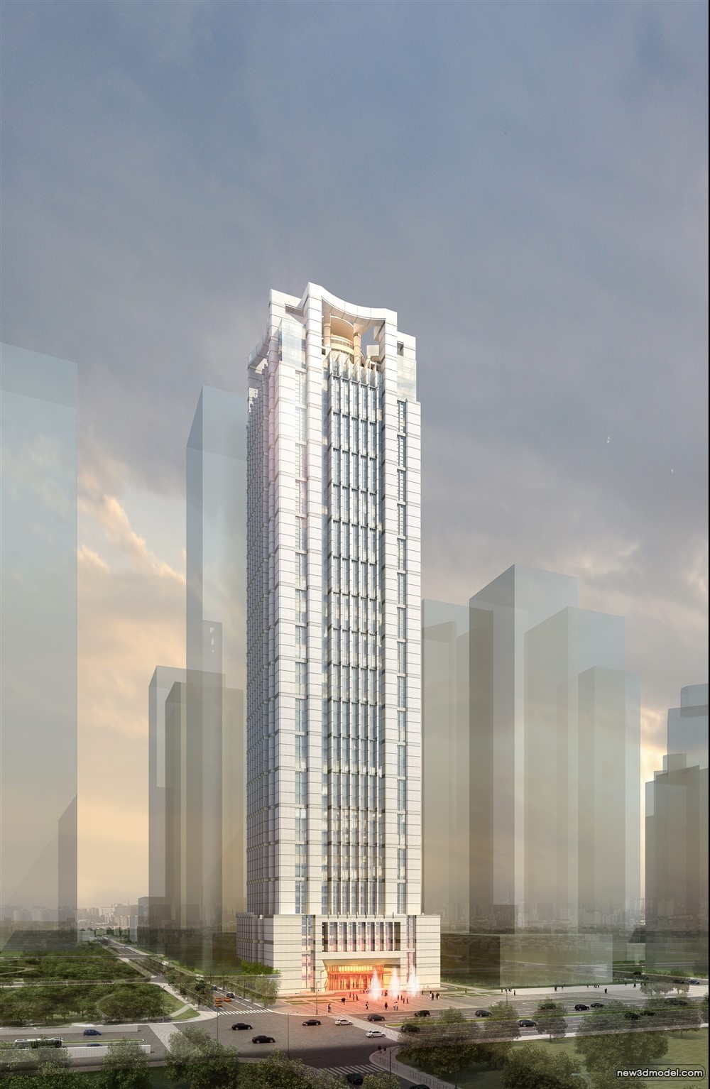 3D Models of Commercial Building – Exterior 3D Scenes – 828 – VRAY - thumbnail 2