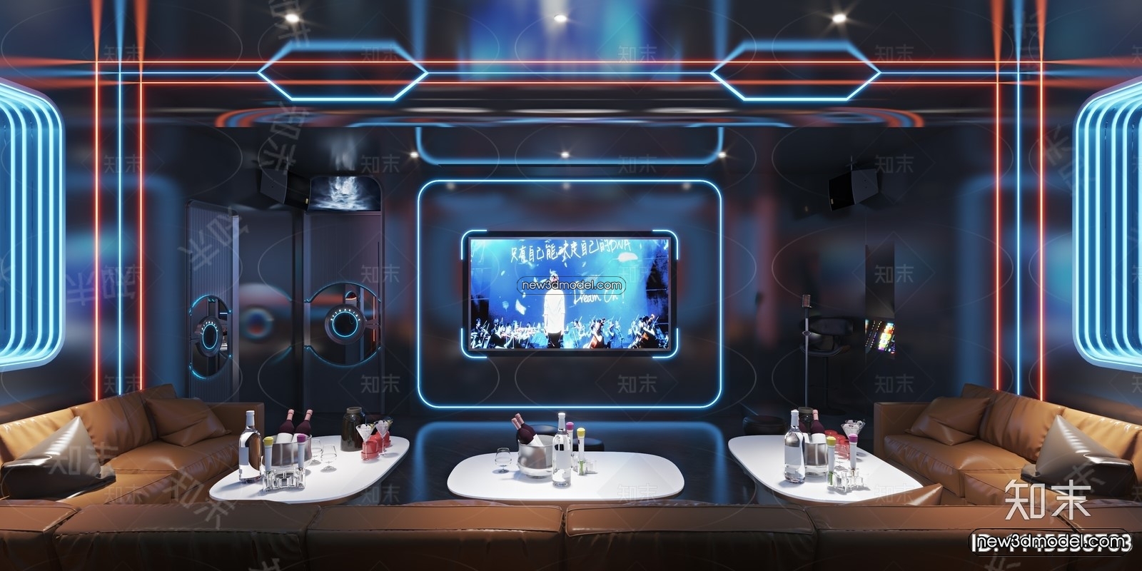 Interior 3D Model of KTV – 3D Blocks – 062 – VRAY - thumbnail 2