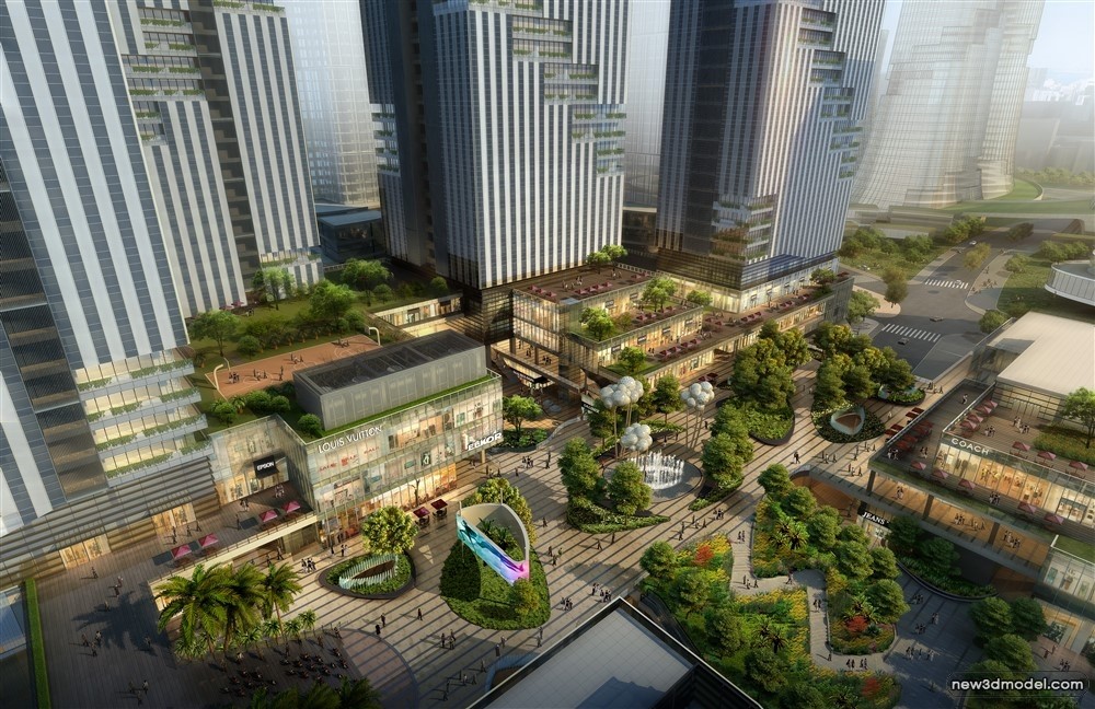 3D Models of Commercial Building – Exterior 3D Scenes – 829 – VRAY - thumbnail 4