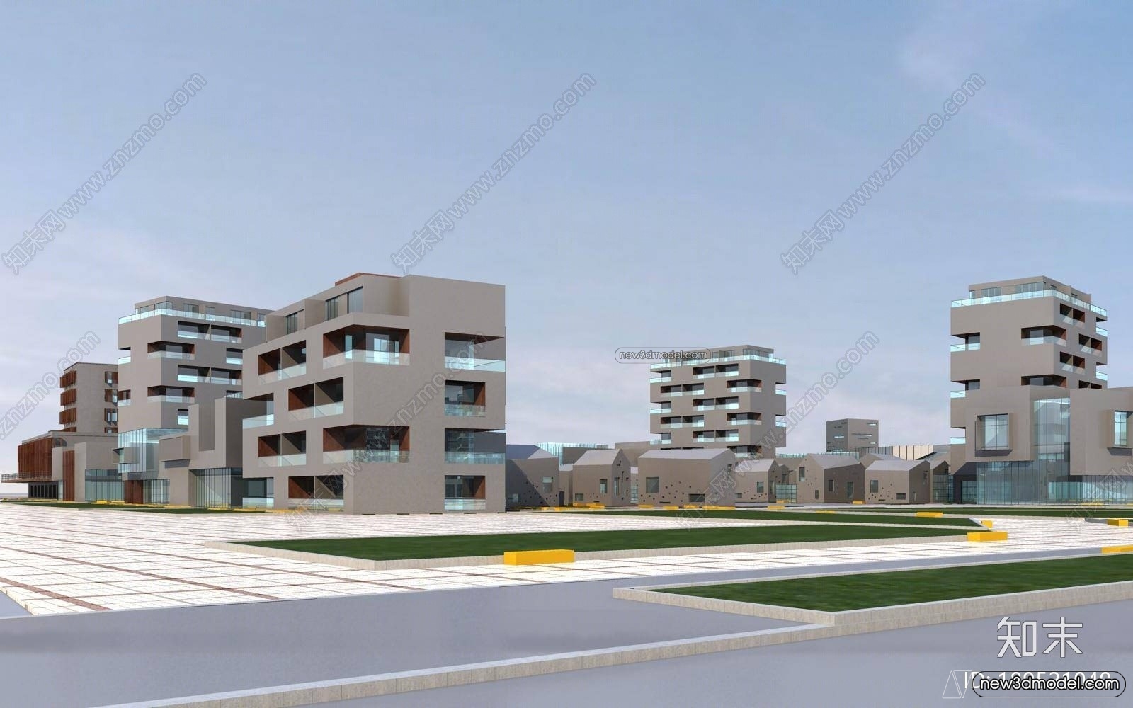 3D Models of Apartment Building – Exterior 3D Scenes – 002 – VRAY - thumbnail 2