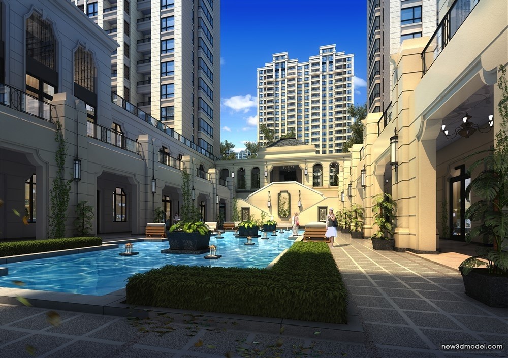 3D Models of Commercial Building – Exterior 3D Scenes – 833 – VRAY - thumbnail 4