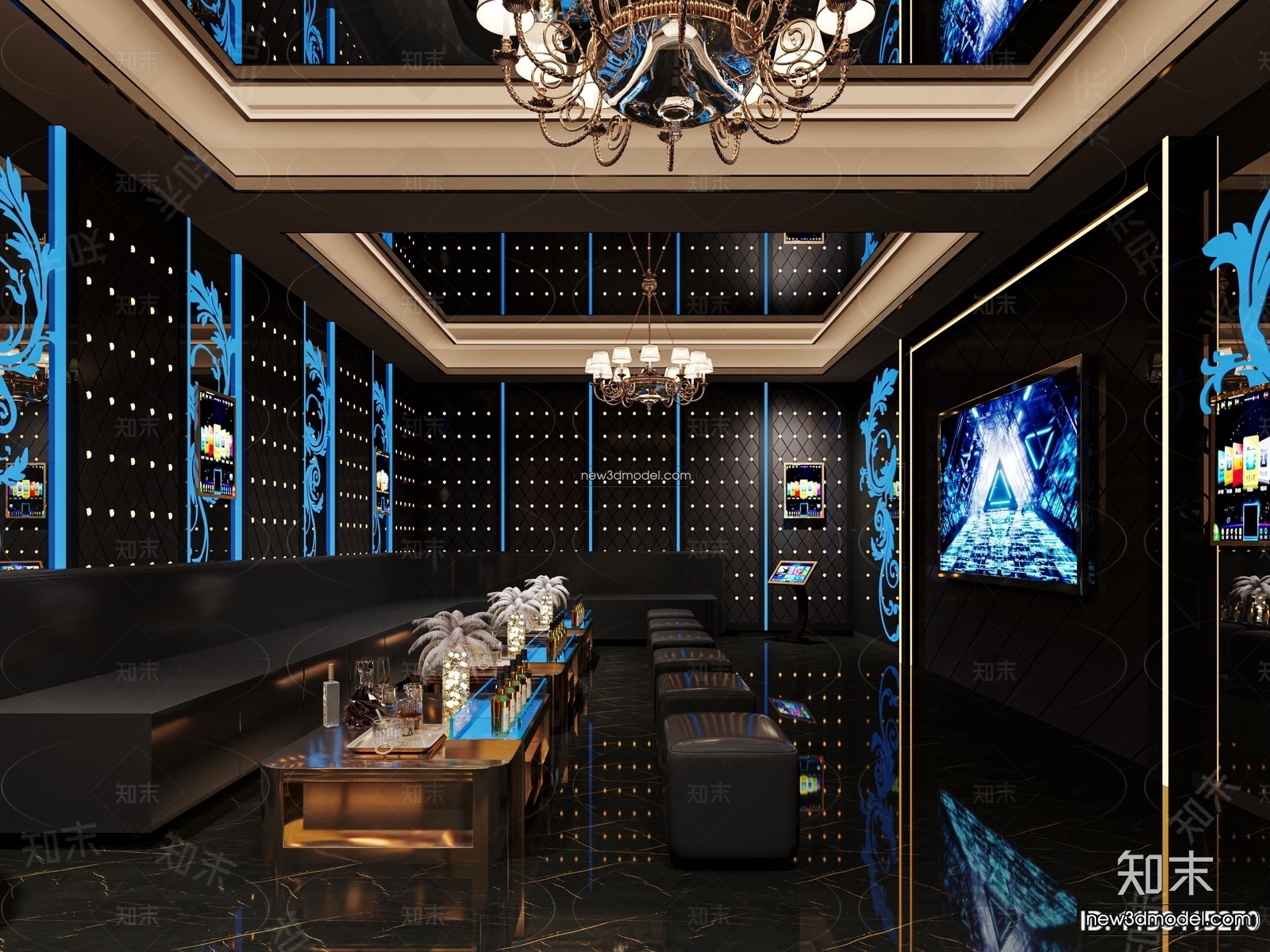 Interior 3D Model of KTV – 3D Blocks – 071 – CORONA - thumbnail 2