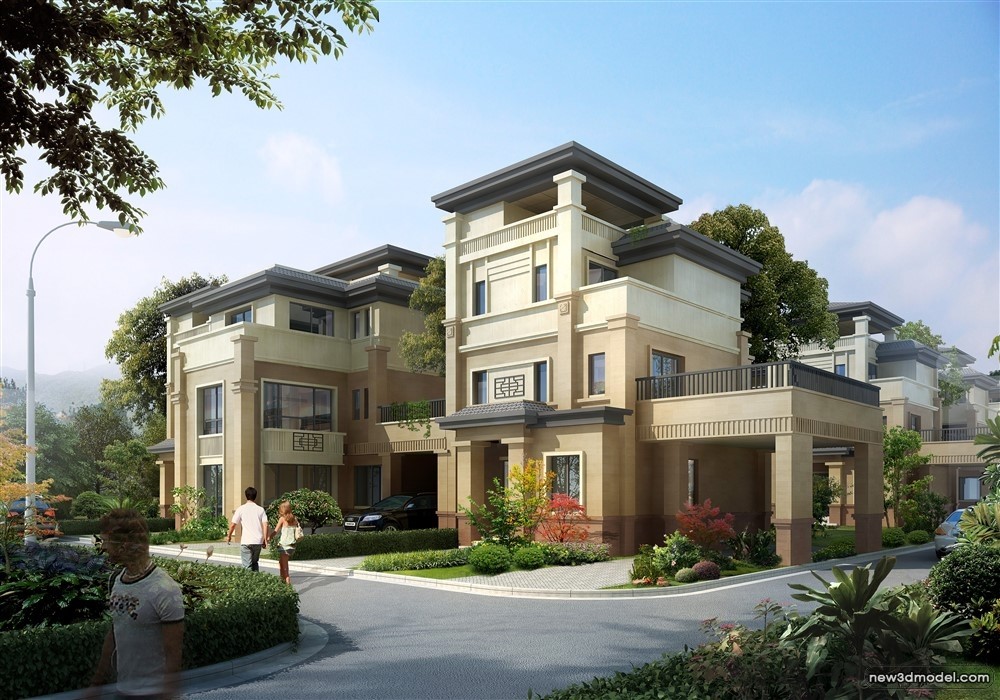 3D Models of Commercial Building – Exterior 3D Scenes – 838 – VRAY - thumbnail 2