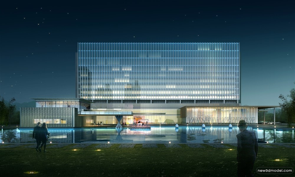 3D Models of Commercial Building – Exterior 3D Scenes – 839 – VRAY - thumbnail 3