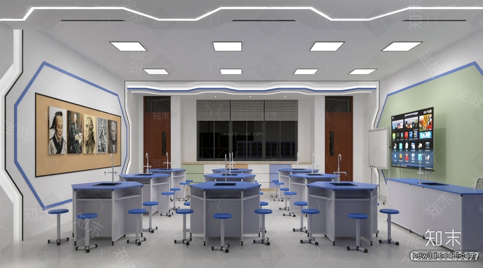 Interior 3D Model of Laboratory – 3D Scene – 047 – VRAY - thumbnail 2
