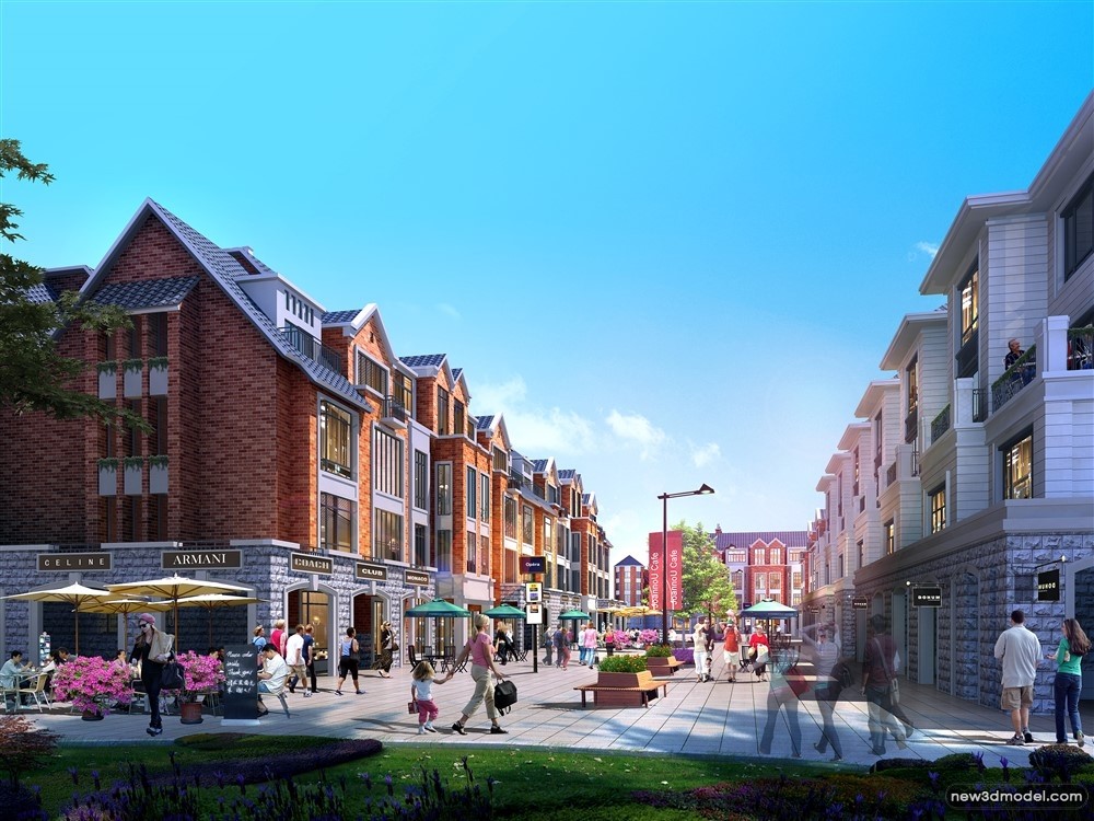 3D Models of Commercial Building – Exterior 3D Scenes – 840 – VRAY - thumbnail 2