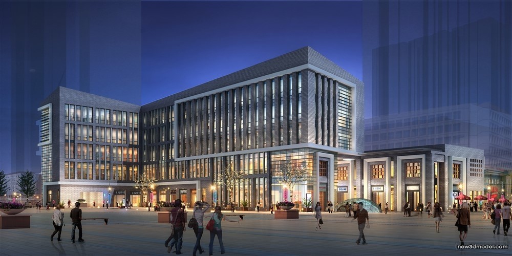 3D Models of Commercial Building – Exterior 3D Scenes – 844 – VRAY - thumbnail 2