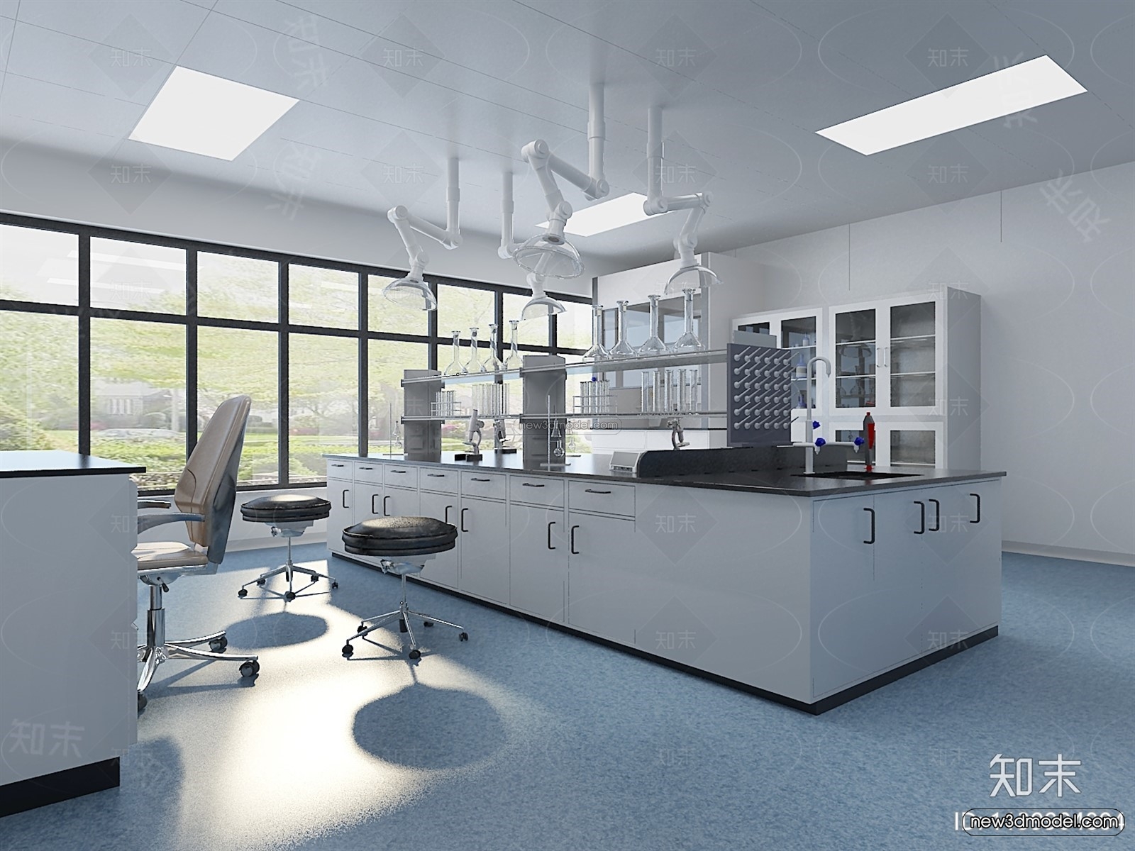 Interior 3D Model of Laboratory – 3D Scene – 054 – VRAY - thumbnail 2