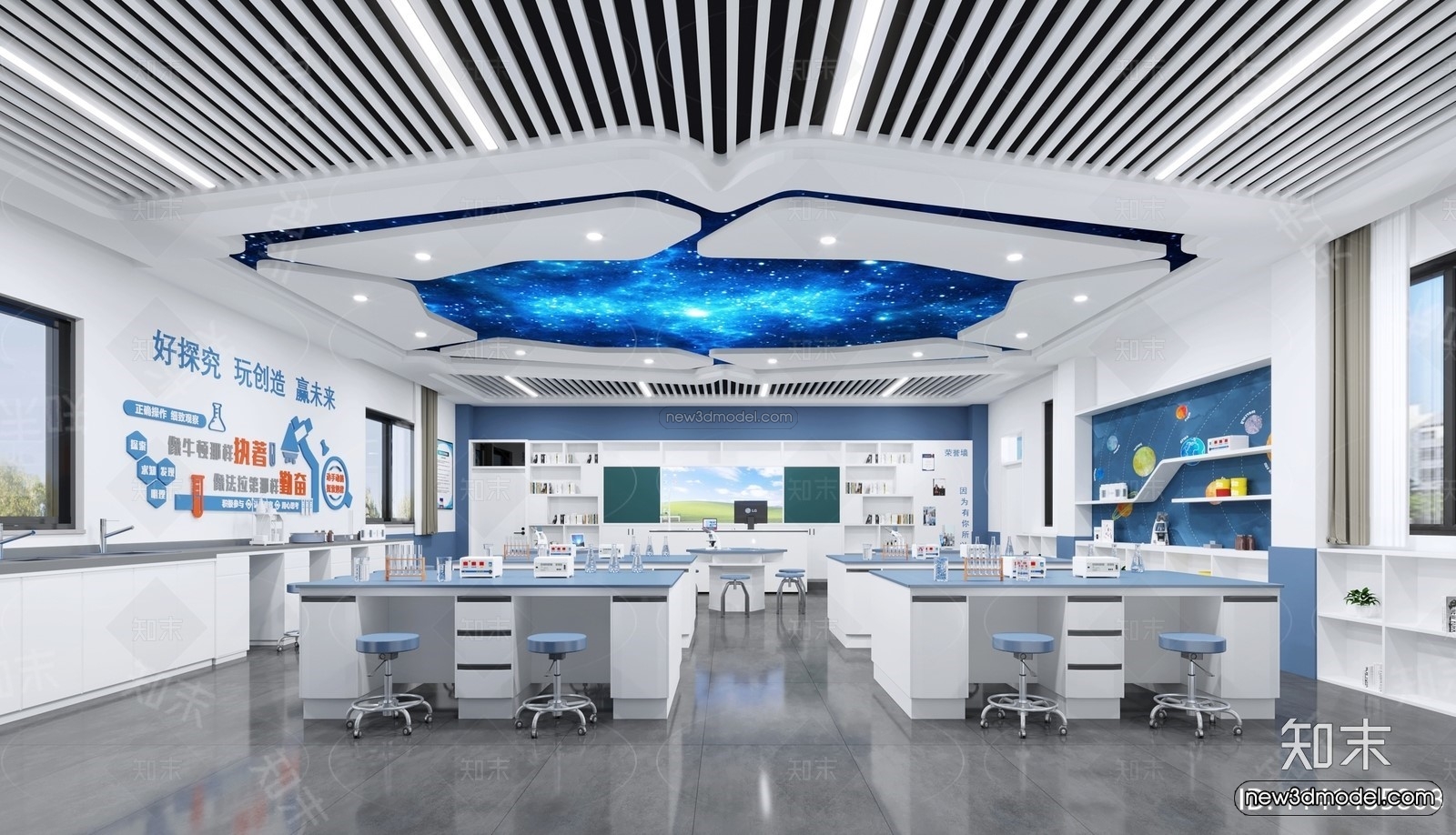 Interior 3D Model of Laboratory – 3D Scene – 053 – VRAY - thumbnail 2