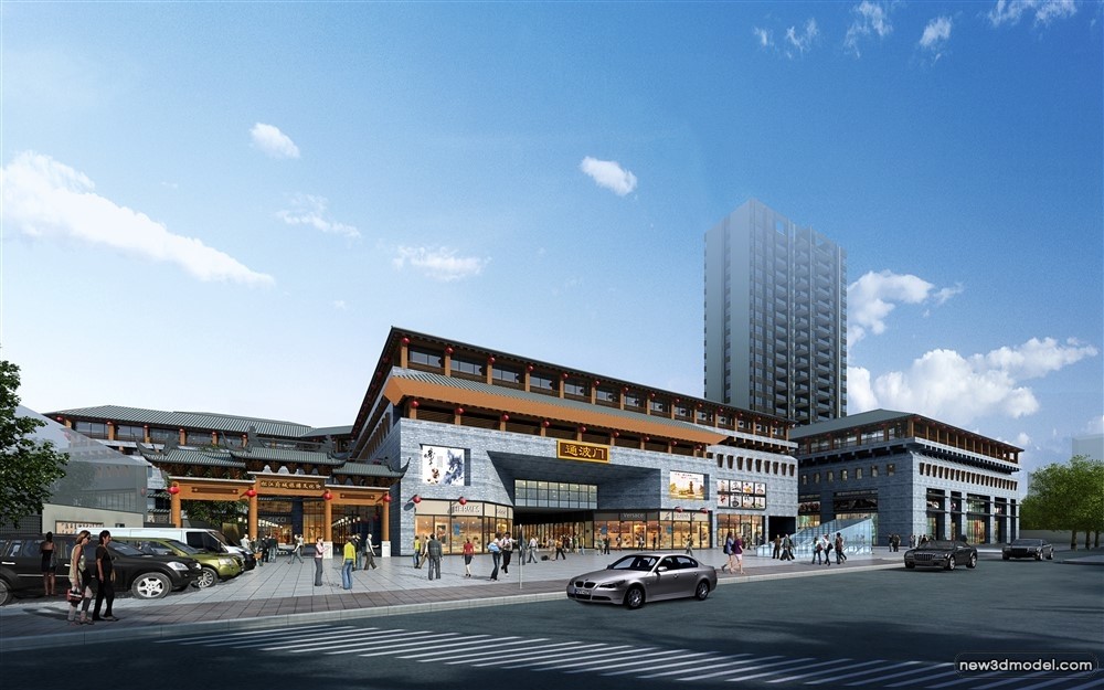 3D Models of Commercial Building – Exterior 3D Scenes – 849 – VRAY - thumbnail 2
