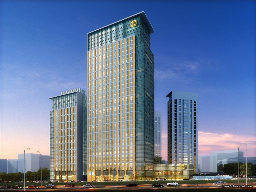 3D Models of Commercial Building – Exterior 3D Scenes – 391 – VRAY - thumbnail 3