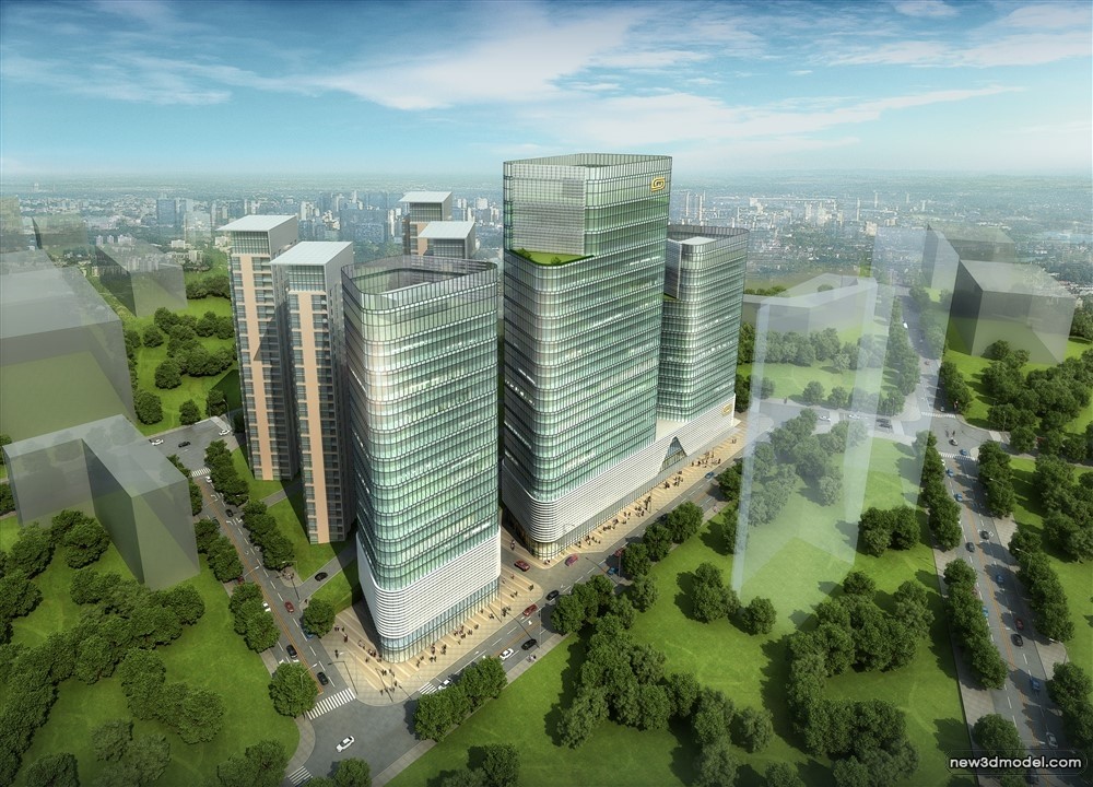 3D Models of Commercial Building – Exterior 3D Scenes – 391 – VRAY - thumbnail 2