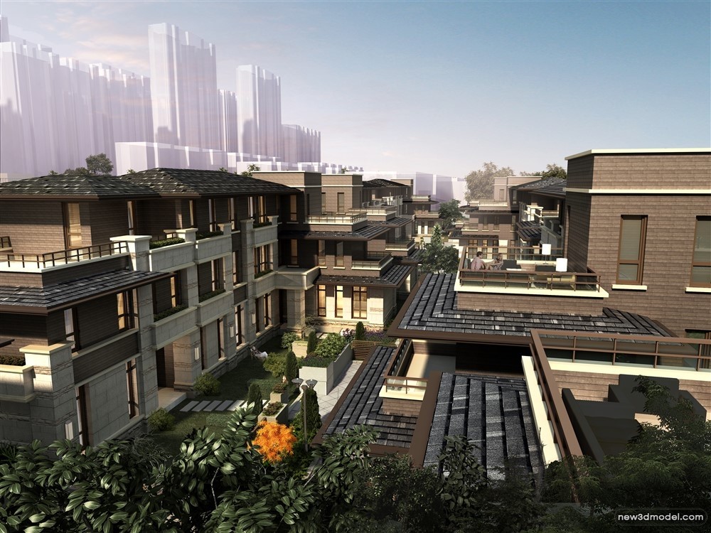 3D Models of Commercial Building – Exterior 3D Scenes – 854 – VRAY - thumbnail 2