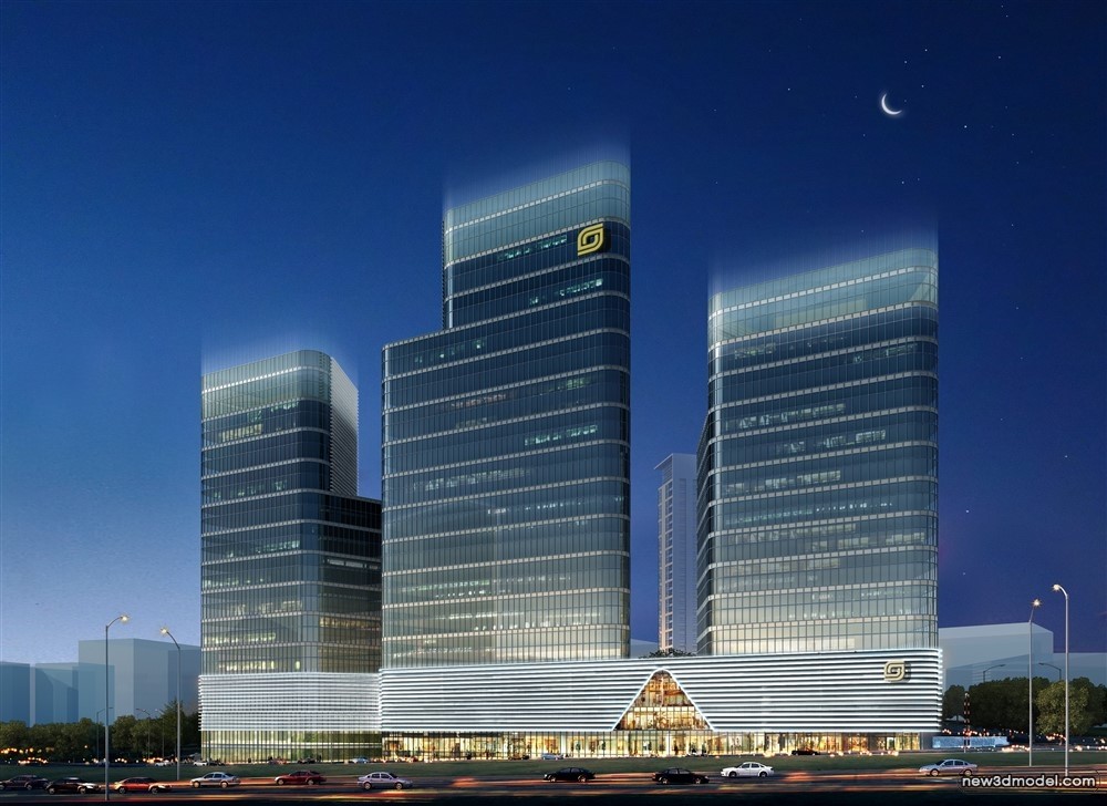 3D Models of Commercial Building – Exterior 3D Scenes – 391 – VRAY - thumbnail 4