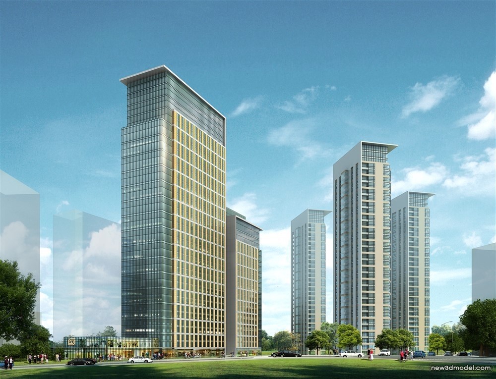 3D Models of Commercial Building – Exterior 3D Scenes – 391 – VRAY - thumbnail 5