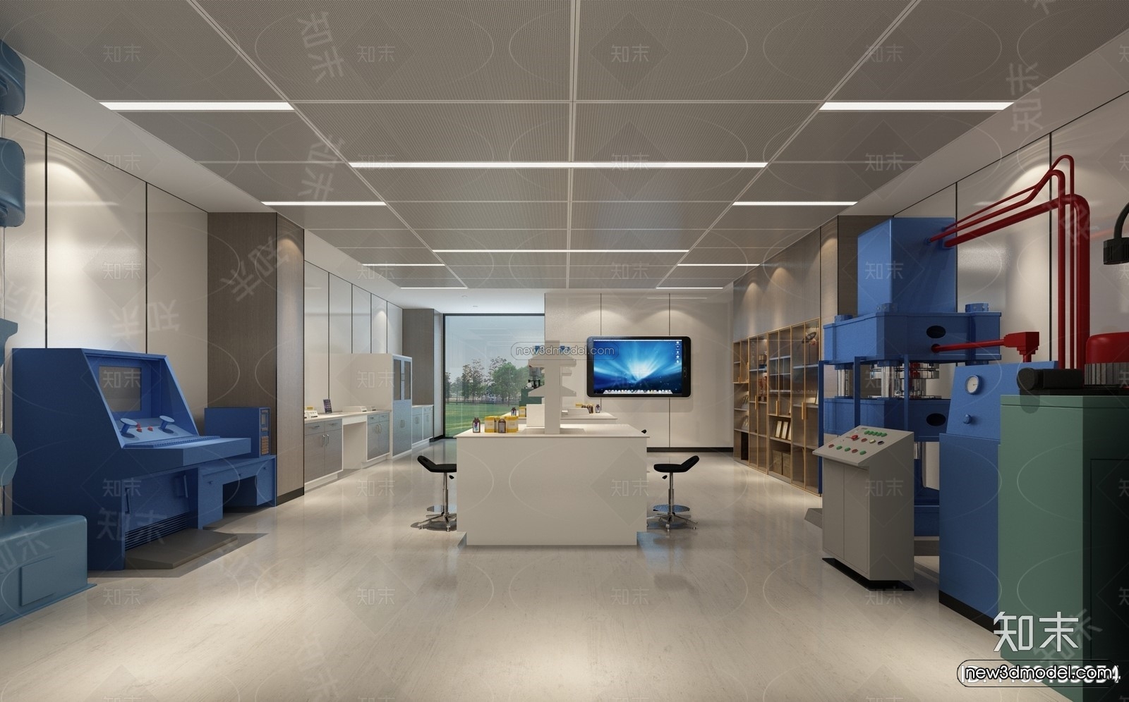 Interior 3D Model of Laboratory – 3D Scene – 074 – VRAY - thumbnail 4