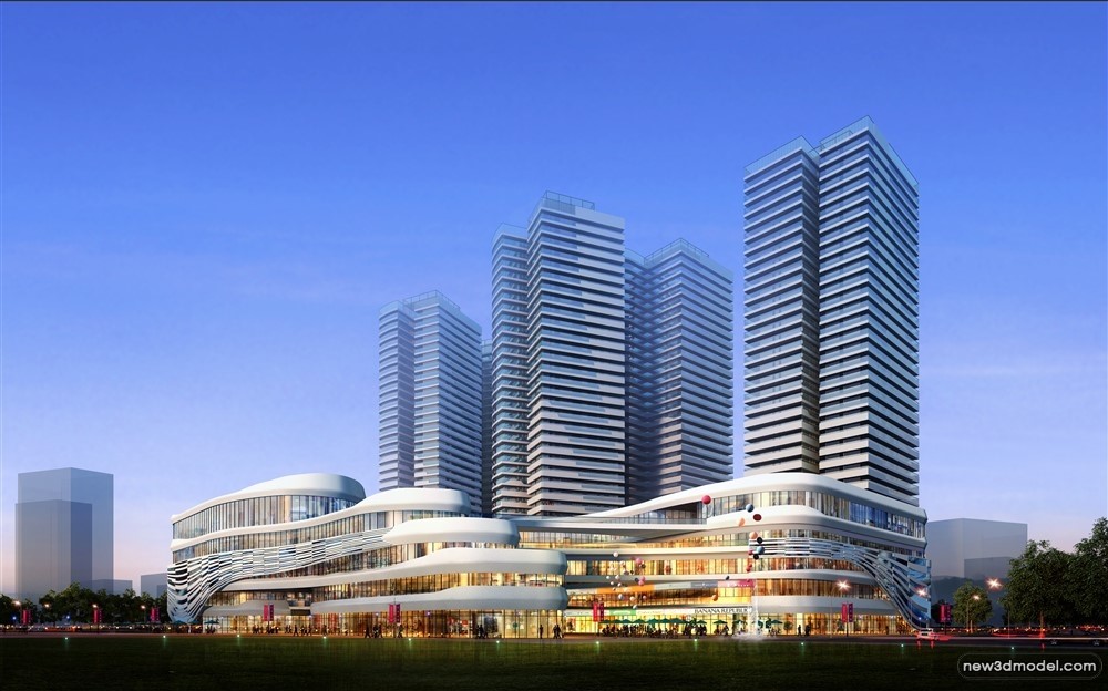 3D Models of Commercial Building – Exterior 3D Scenes – 756 – VRAY - thumbnail 4
