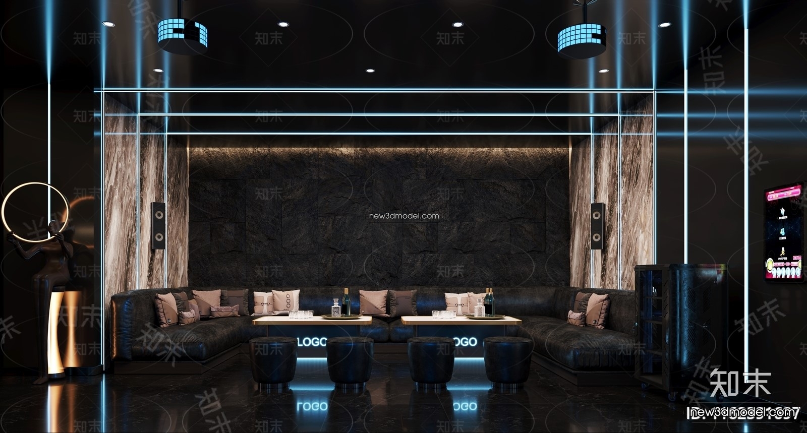 Interior 3D Model of KTV – 3D Blocks – 107 – CORONA - thumbnail 2