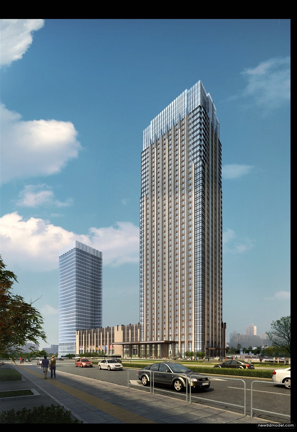 3D Models of Commercial Building – Exterior 3D Scenes – 858 – VRAY - thumbnail 2