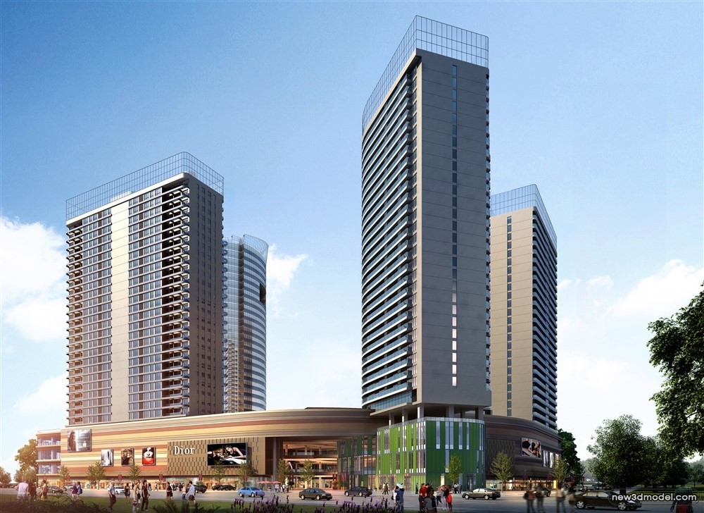 3D Models of Commercial Building – Exterior 3D Scenes – 394 – VRAY - thumbnail 2