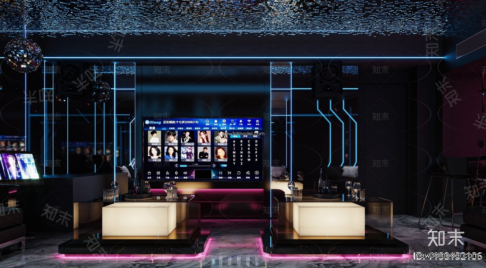 Interior 3D Model of KTV – 3D Blocks – 110 – VRAY - thumbnail 2