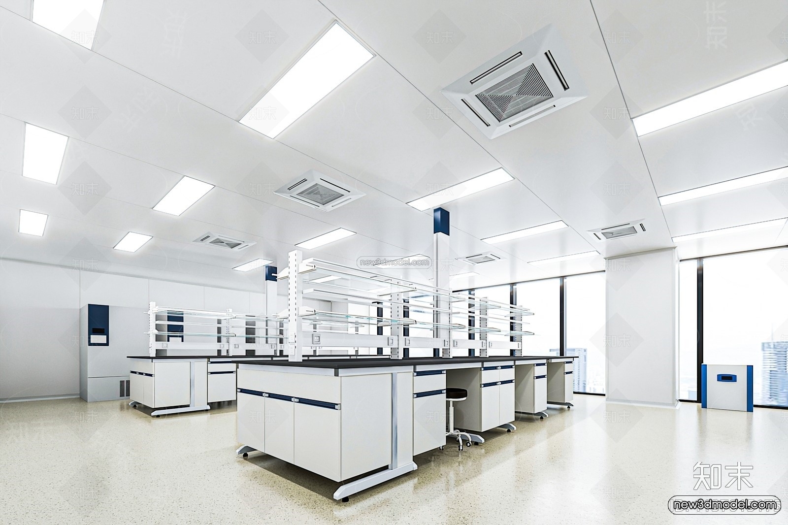 Interior 3D Model of Laboratory – 3D Scene – 084 – VRAY - thumbnail 4