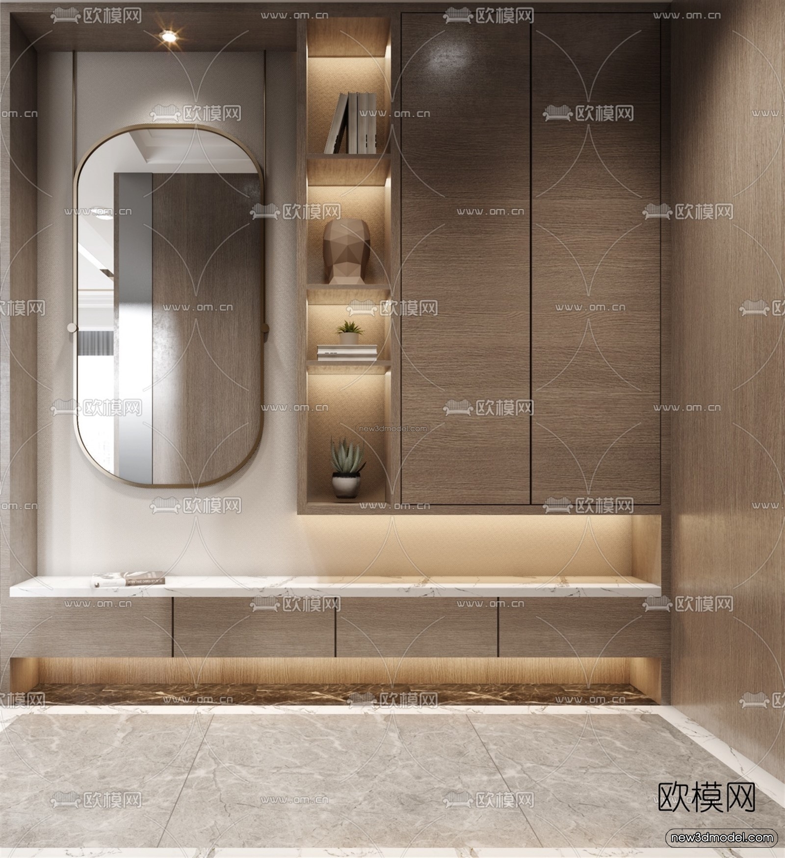 Luxury Style Interior 3D Blocks – Living Room 3D Model – 003 – VRAY - thumbnail 4